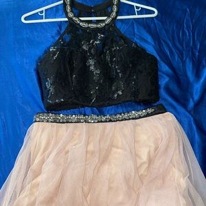 Sequin hearts 2 piece dress